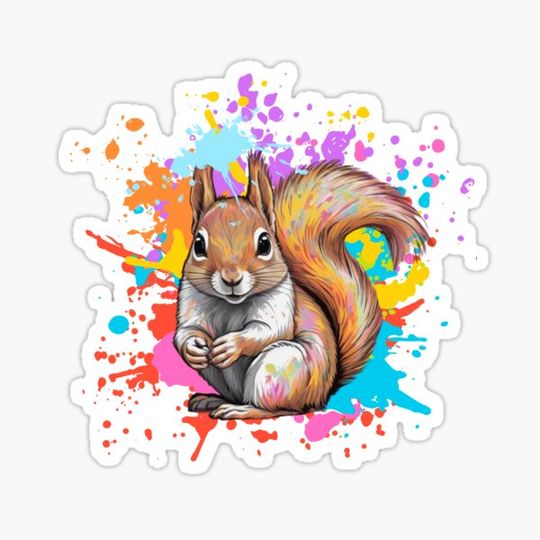 Discover Quirky Colorful Squirrel