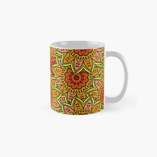 Discover beautiful mandala flowers seamless pattern illustrator design