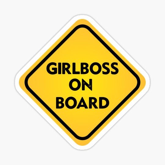 Discover girlboss on board bumper sticker