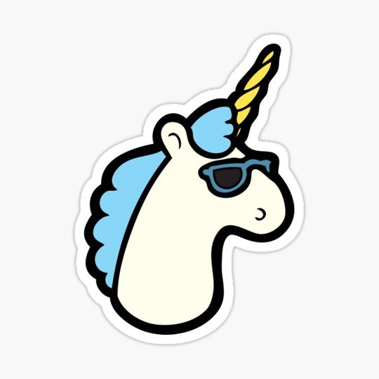 Discover Unicorns Are Cool Pattern - Blue