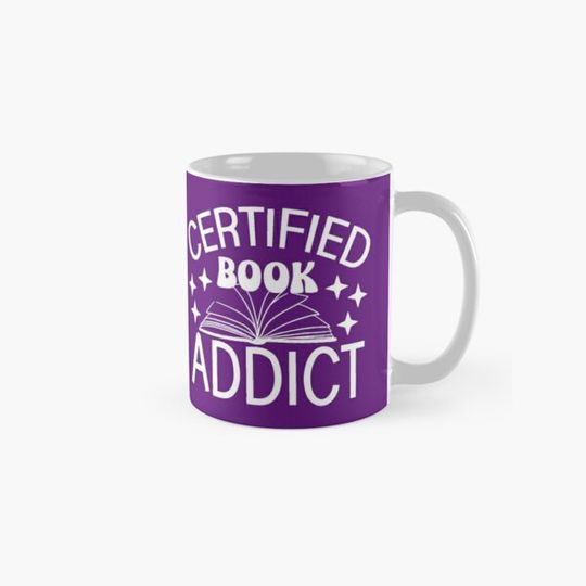 Discover Certified Book Addict. Funny Reading Quote, Book Lover, Librarian