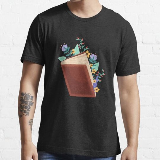 Discover open book with flowers