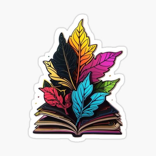 Discover Book Aesthetic, Open Book With Autumn Leaves