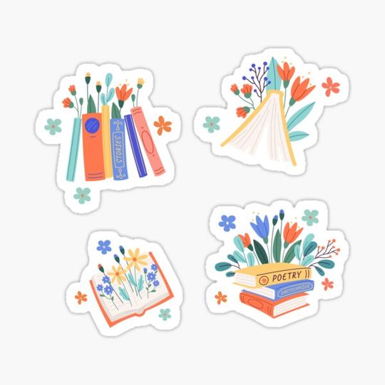Discover Open Book with Florals Pattern