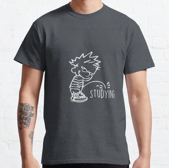 Discover Calvin Peeing on Studying - School haters