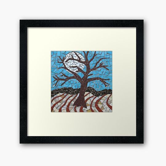 Discover Moonlit Tree Mosaic by Sue Kershaw