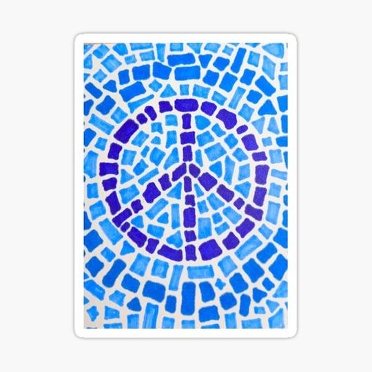 Discover peace sign mosaic drawing