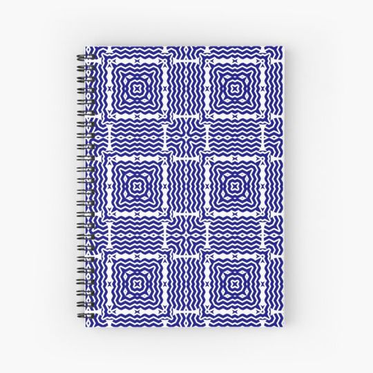 Discover Navy Blue Mosaic Pattern 005