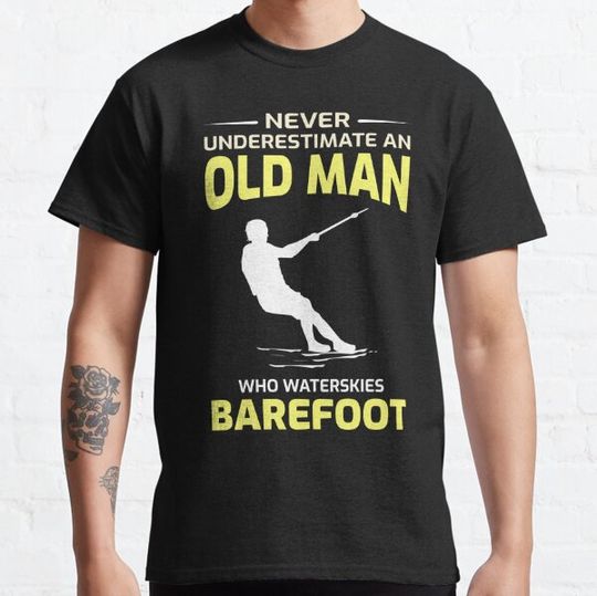 Discover Barefoot skiing Water Sport Motorboat Dad Grandpa