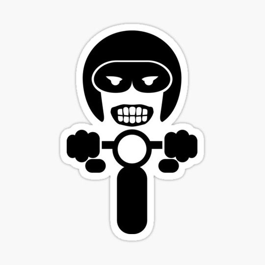 Discover Motorcycle rider Decal V.2