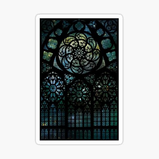 Discover Green Galaxy Stained Glass Window