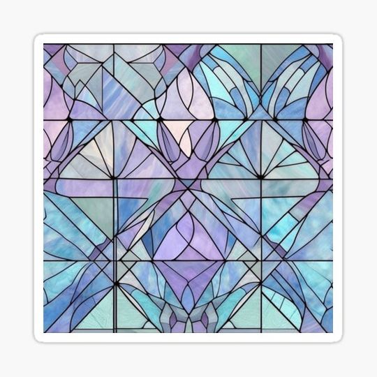 Discover Pastel Purple Blue Stained Glass Pattern