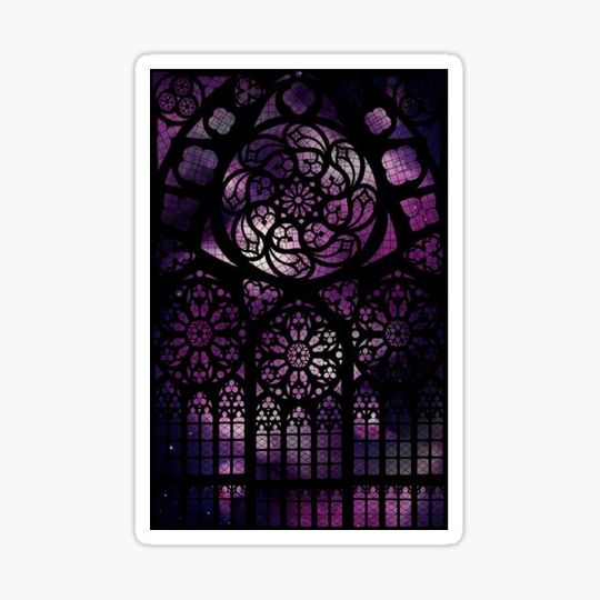 Discover Pink Sphere Galaxy Stained Glass Window
