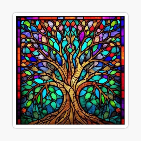Discover Stained Glass Tree of Life Pattern