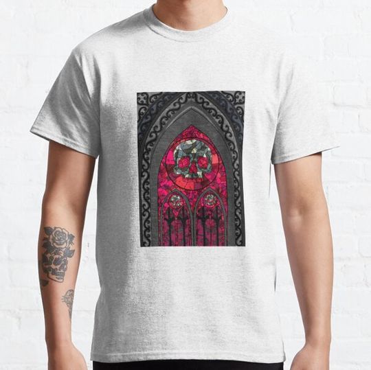 Discover Stained glass skulls red