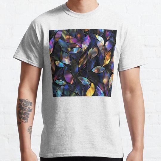 Discover elegant stained glass with holographic tones