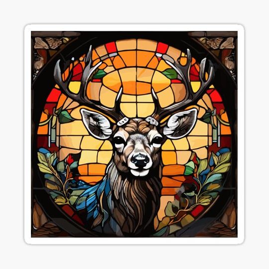 Discover Deer Stained Glass Design
