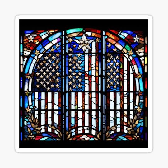 Discover Stained Glass American Flag