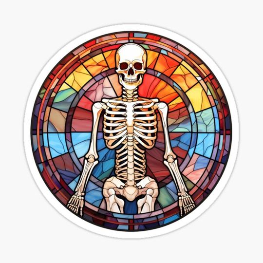 Discover Stained Glass Weird Skeleton