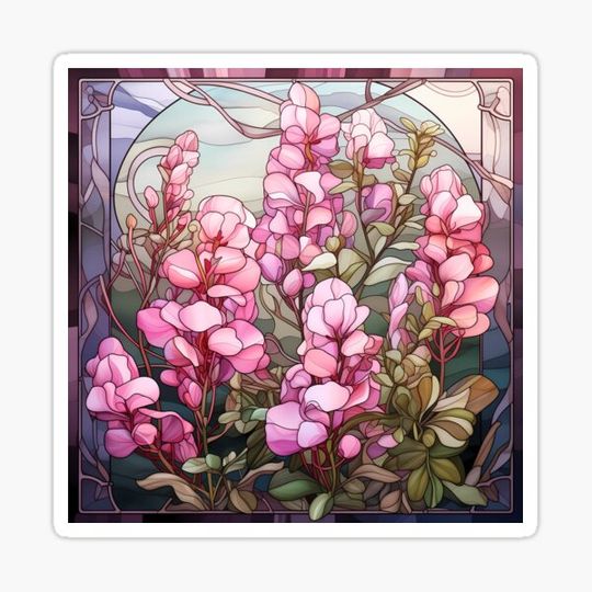 Discover Stained Glass Sweet Pea Blossom