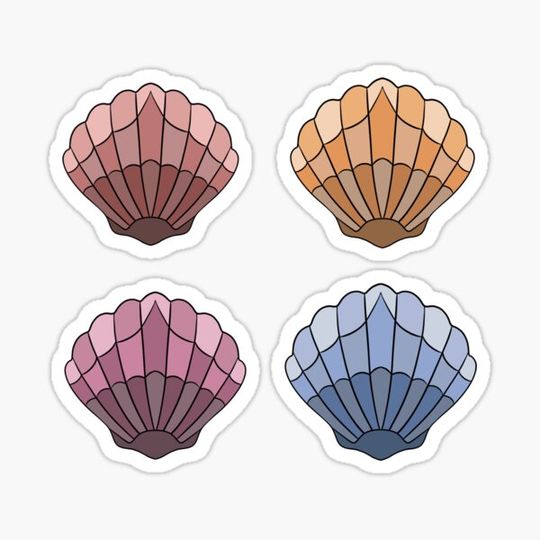 Discover Clam shell sticker pack