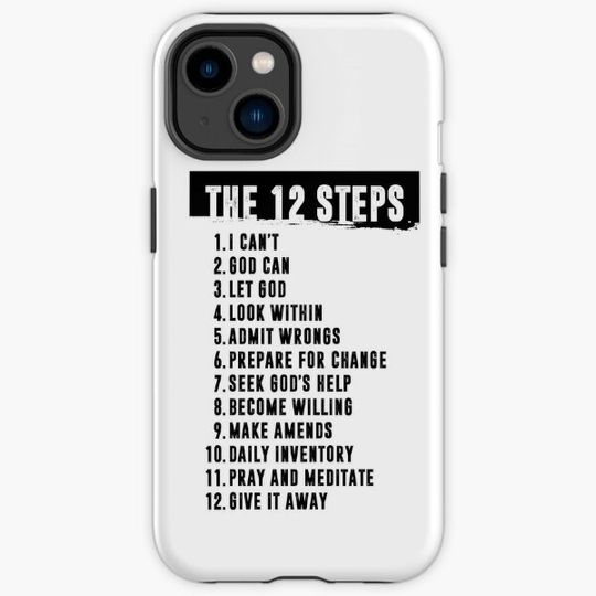 Discover The Twelve (12) Steps Minimal Simple Art - AA, NA, OPA - Addiction Recovery Gift Print - Mental Health Sober Decor