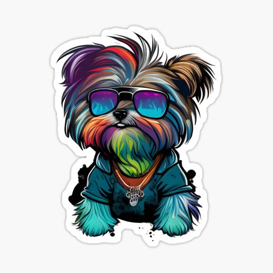 Discover Colorful Kawaii Gangsta Shorkie