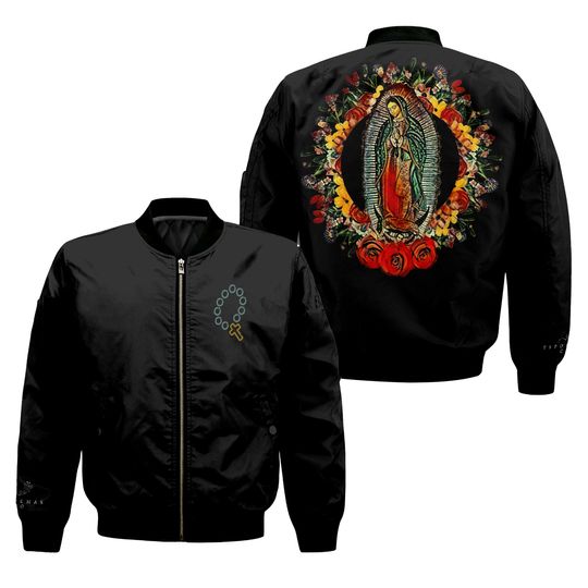 Discover La Virgen de Guadalupe Women's Bomber Jacket