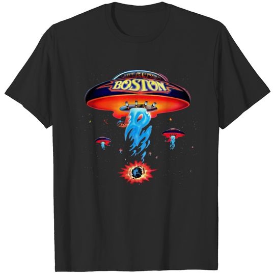 Discover Boston Band Spaceship Rock Band Short Sleeve Crewneck Unisex T-Shirt