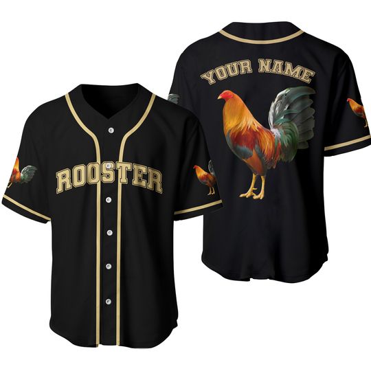 Discover Personalized Love Chicken Rooster Fathers Day Baseball Jersey Shirt