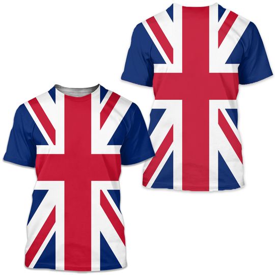 Discover United Kingdom Flag Shirt, Patriotic 3D T-Shirt