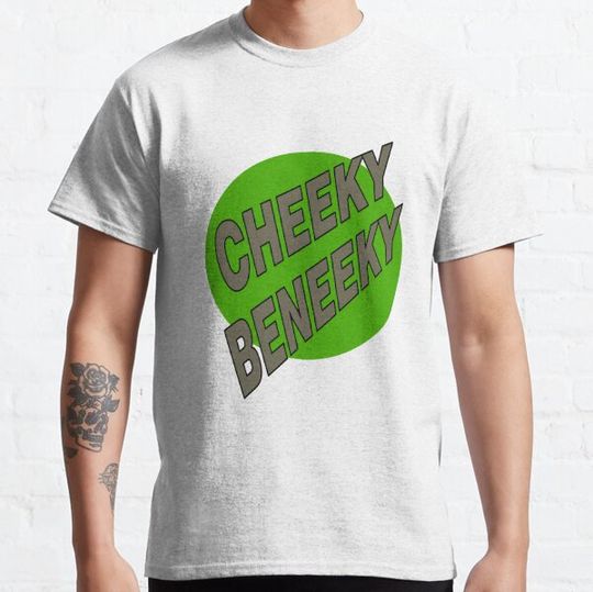Discover Cheeky Beneeky, Brown Bold Font on Green Circle