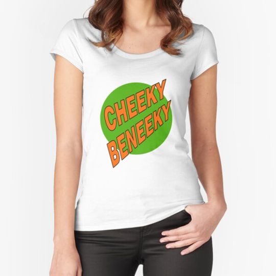 Discover Cheeky Beneeky, Orange Bold Font on Green Circle