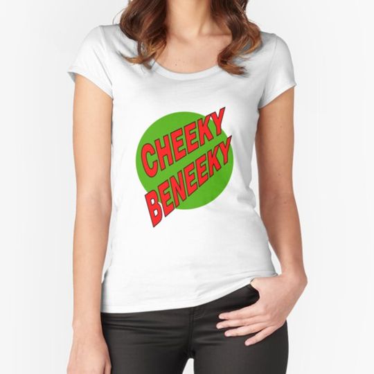 Discover Cheeky Beneeky, Red Bold Font on Green Circle