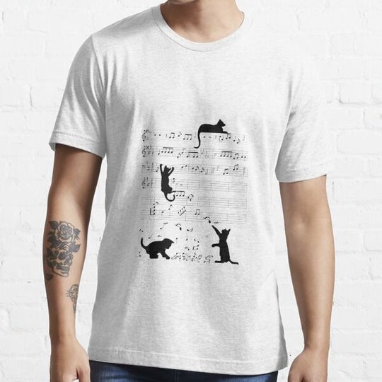 Discover Cute Cat Kitty Playing Music Note Clef Musician Ar