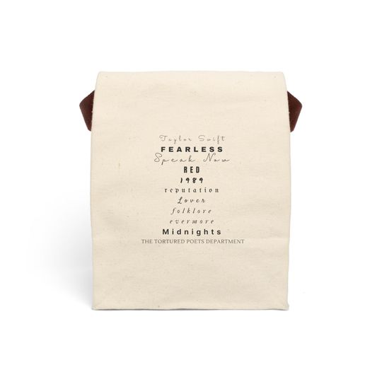 Discover TS Fan Canvas Lunch Bag With Strap, Albums as Fonts Canvas Bag, Back-To-School TS Fan Gift