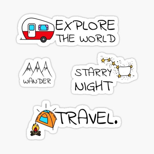 Discover Travel Sticker Pack