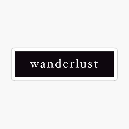 Discover Wanderlust Black Background White Lettering