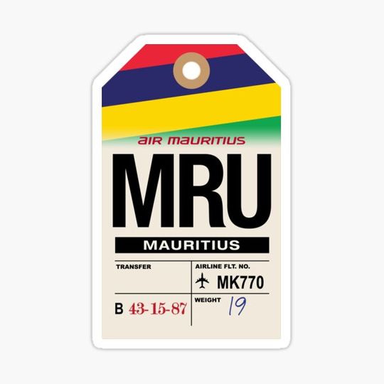 Discover Mauritius (MRU) Luggage Tag