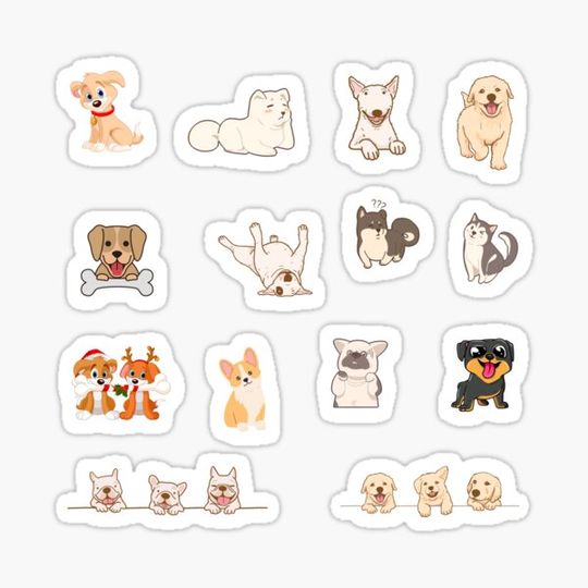Discover dog cartoon pack set,dog pack set