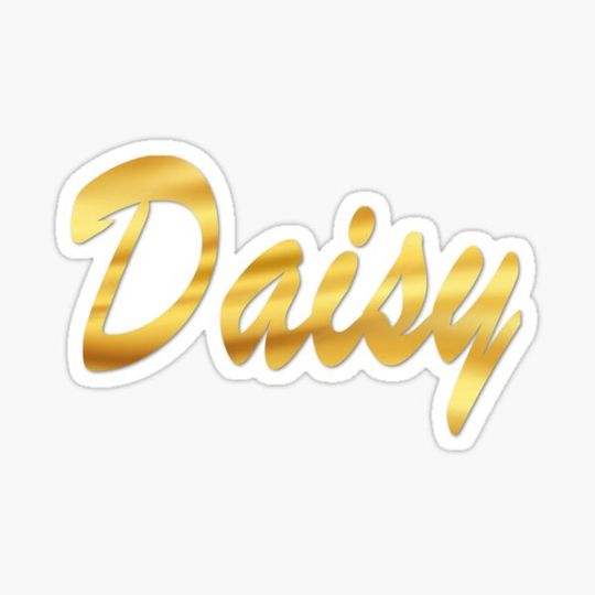Discover Daisy: Female Dog Name Writing in Golden Calligraphy-