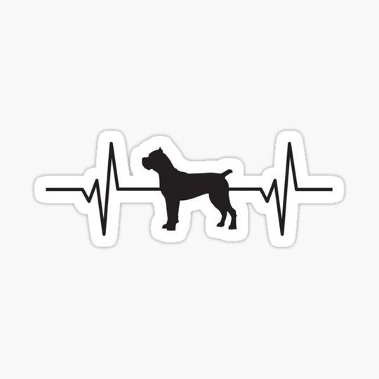 Discover Heartbeat / Pulse -    Female Cane Corso Dog Silhouette