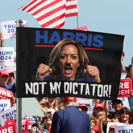 Discover Harris Not My Dictator Anti Kamala Harris Trump 2024 For President Flag