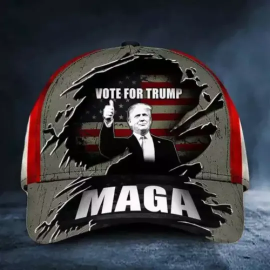 Discover Vote For Trump MAGA 2024 A Hero Will Rise Trump Lovers Gift Classic Baseball Cap