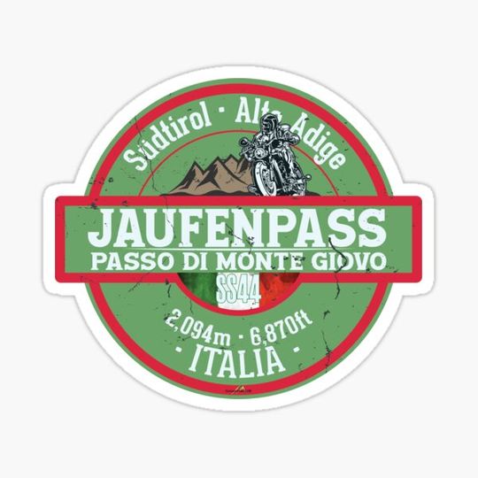 Discover Jaufenpass Passo di Monte Giovo Italy Sticker T-Shirt 03