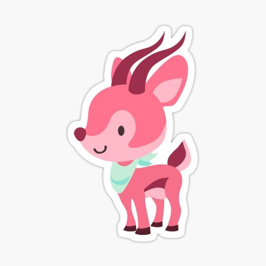 Discover Cute Pink Gazelle Design