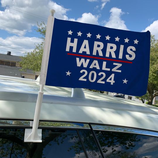 Discover Harris Walz 2024 Supporter Car Flag