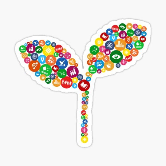 Discover Sustainability Development Goals Growing Sustainably Plant Art