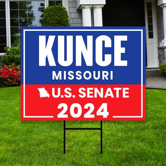 Discover Lucas Kunce US Senate Yard Sign - Coroplast US Senate Election Missouri 2024 Yard Sign
