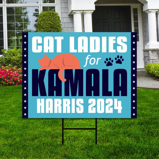 Discover Harris Walz 2024 Yard Sign - Coroplast Kamal Harris For President 2024 Lawn Sign
